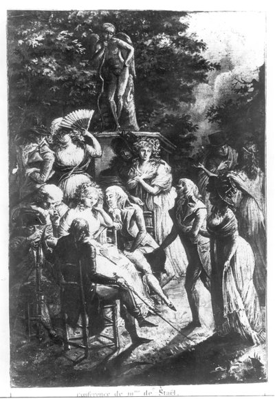Meeting with Madame de Stael by Philibert Louis Debucourt